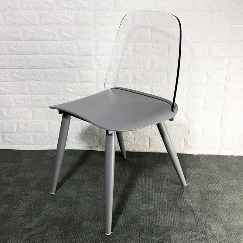 Scandinavian Plastic Dining Chairs Armless Low Back Dining Side Chair