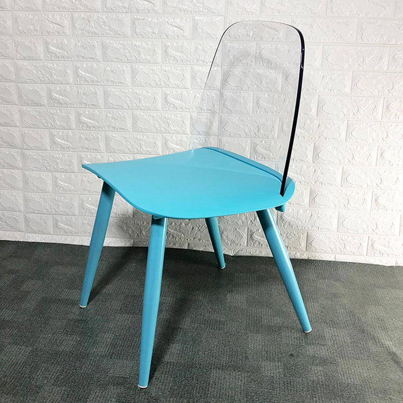 Scandinavian Plastic Dining Chairs Armless Low Back Dining Side Chair