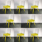 Scandinavian Plastic Dining Chairs Armless Low Back Dining Side Chair