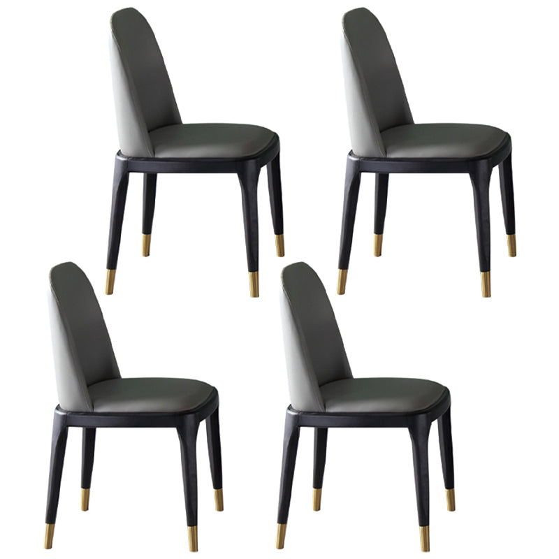 White Stone Top Dinette Set 1/4/5 Pieces Modern Indoor Dining Table Set 4 Grey Chairs Clearhalo 'Dining Room Sets' 'Dining Tables & Seating' 'dining_room_set' 'furn' 'furn_dining_room_set' 'Furniture' 'Kitchen & Dining Furniture' 5846337