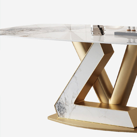 Mesa de comedor de piedra Juego de mesa 1/4/5/7 PCS moderna con sillas sin brazos