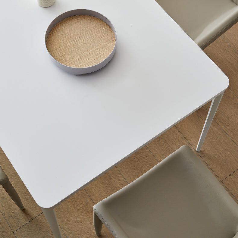 Rectángulo de diseñador 1/4/5/7 Piezas Mesa de comedor Juego de patas de interior Juego de comedor en blanco