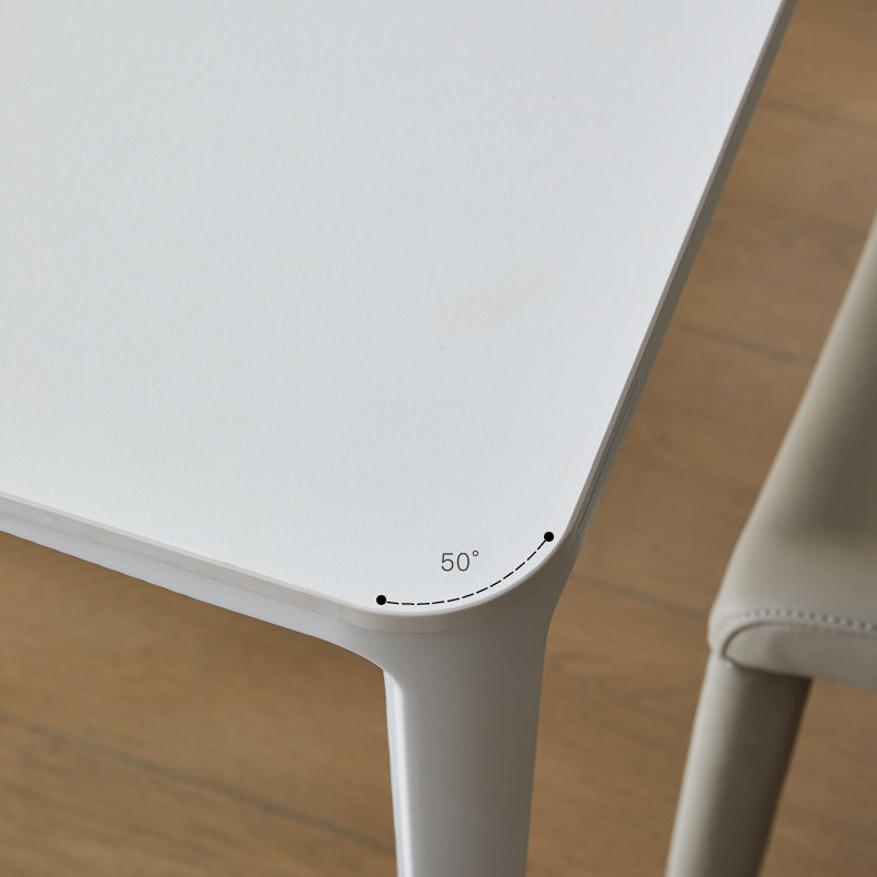 Rectángulo de diseñador 1/4/5/7 Piezas Mesa de comedor Juego de patas de interior Juego de comedor en blanco