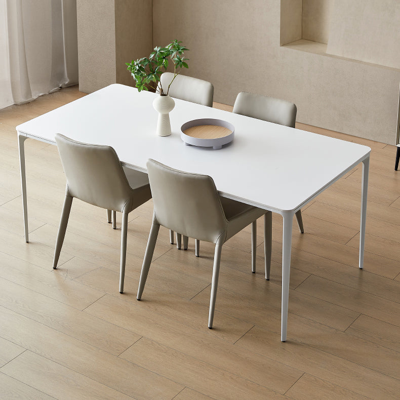 Rectángulo de diseñador 1/4/5/7 Piezas Mesa de comedor Juego de patas de interior Juego de comedor en blanco