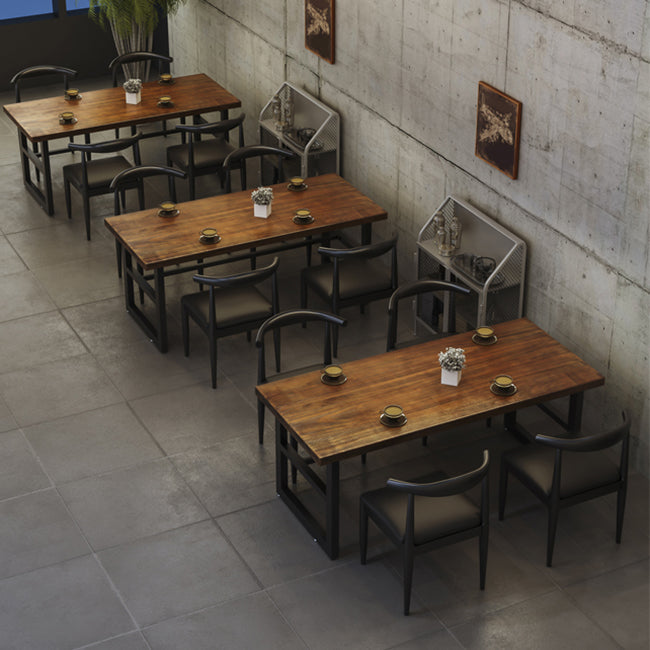 工業用1/5ピースダイニングセット長方形の松の木ダイニングテーブルダイニングルーム用