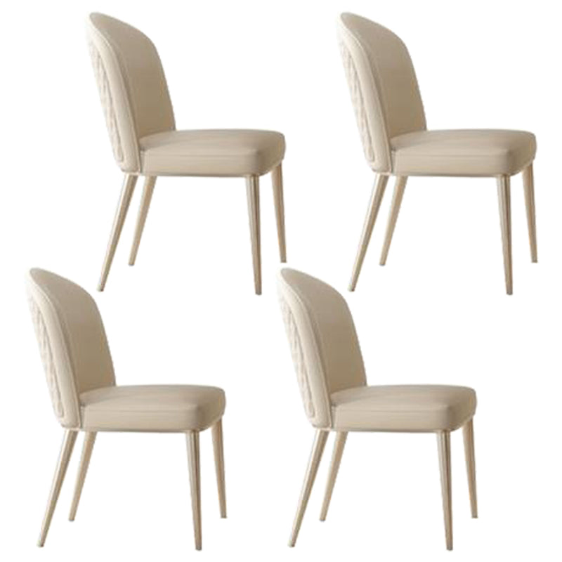 Glam Sintered Stone Dining Set 1/4/5/7 Pieces Dining Set with Pedestal Base 4 Beige Chairs Clearhalo 'Dining Room Sets' 'Dining Tables & Seating' 'dining_room_set' 'furn' 'furn_dining_room_set' 'Furniture' 'Kitchen & Dining Furniture' 5846469