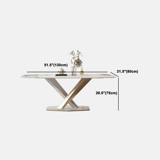 Glam Sintered Stone Dining Set 1/4/5/7 Pieces Dining Set with Pedestal Base Clearhalo 'Dining Room Sets' 'Dining Tables & Seating' 'dining_room_set' 'furn' 'furn_dining_room_set' 'Furniture' 'Kitchen & Dining Furniture' 5846478
