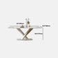Glam Sintered Stone Dining Set 1/4/5/7 Pieces Dining Set with Pedestal Base Clearhalo 'Dining Room Sets' 'Dining Tables & Seating' 'dining_room_set' 'furn' 'furn_dining_room_set' 'Furniture' 'Kitchen & Dining Furniture' 5846480