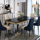 Moderno rettangolo 1/4/5/6/7 pezzi tavolo da pranzo set di gambe nere set di dinette interno