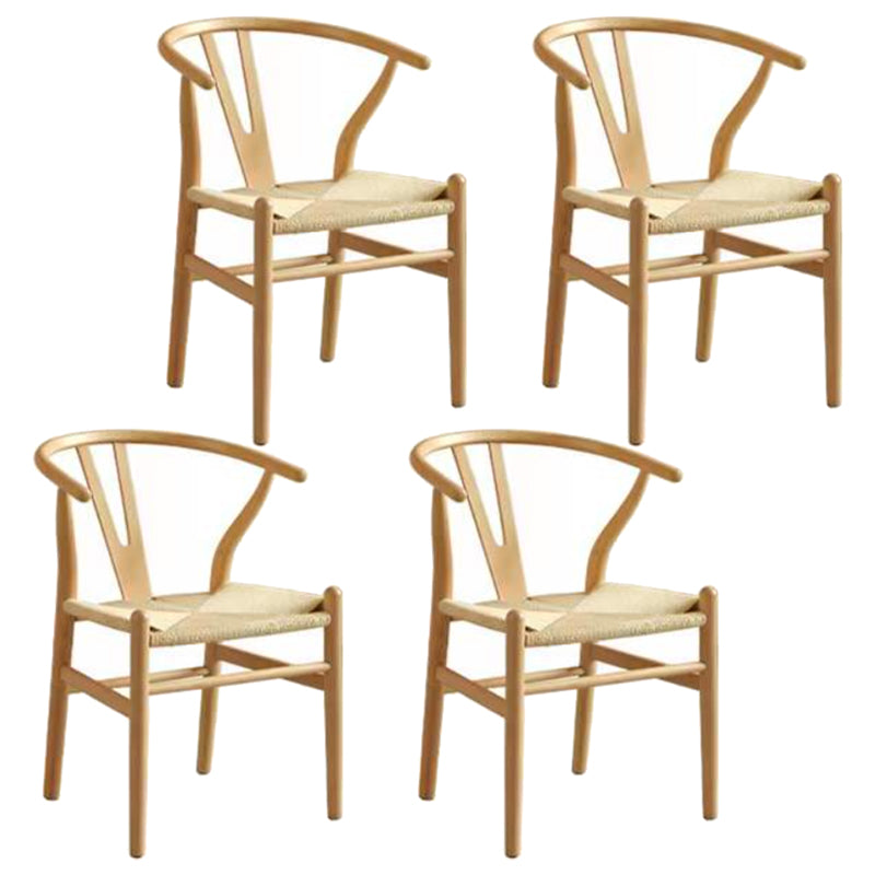 Modern 1/4/5 Pieces Dining Set Rectangle Pine Wood Dining Table for Dining Room Kitchen 4 Wood Chairs Clearhalo 'Dining Room Sets' 'Dining Tables & Seating' 'dining_room_set' 'furn' 'furn_dining_room_set' 'Furniture' 'Kitchen & Dining Furniture' 5846541
