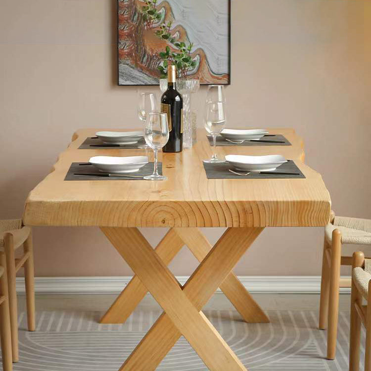 Modern 1/4/5 Pieces Dining Set Rectangle Pine Wood Dining Table for Dining Room Kitchen Clearhalo 'Dining Room Sets' 'Dining Tables & Seating' 'dining_room_set' 'furn' 'furn_dining_room_set' 'Furniture' 'Kitchen & Dining Furniture' 5846549