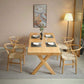 Modern 1/4/5 Pieces Dining Set Rectangle Pine Wood Dining Table for Dining Room Kitchen Clearhalo 'Dining Room Sets' 'Dining Tables & Seating' 'dining_room_set' 'furn' 'furn_dining_room_set' 'Furniture' 'Kitchen & Dining Furniture' 5846555