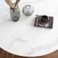 Set di tavoli da pranzo al coperto bianco rotondo in pietra moderna 1/2/3/5 pezzi Dinette Set
