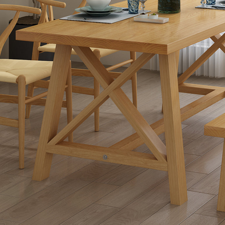 Moderno 1/3/4/5 pezzi set da pranzo tavolo da pranzo in legno di pino rettangolo per sala da pranzo