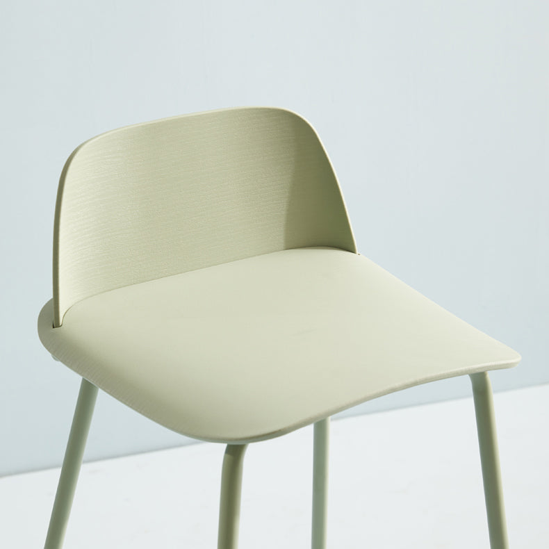 Plastique en plastique contemporain tabouret de comptoir en plastique Rectangle siège avec des jambes en fer