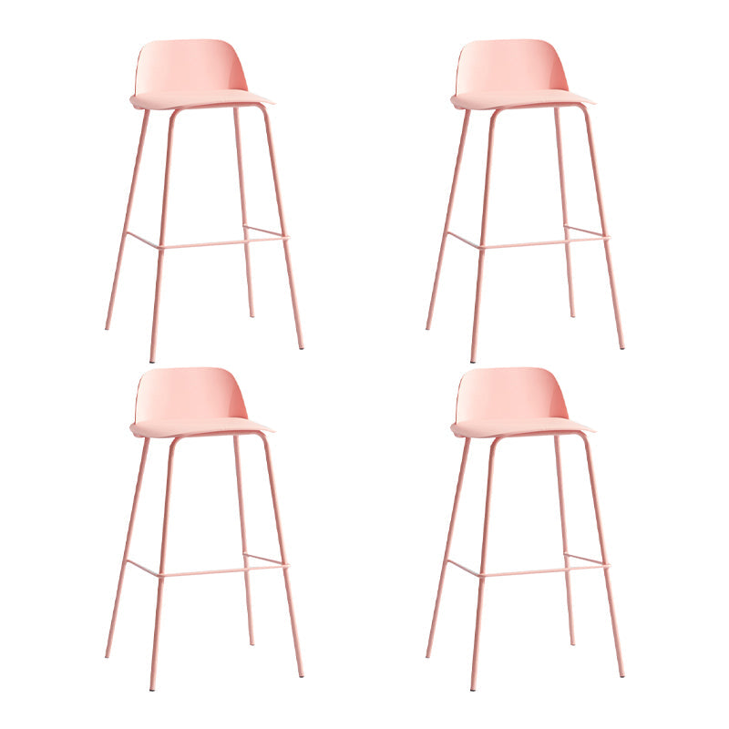 Plastique en plastique contemporain tabouret de comptoir en plastique Rectangle siège avec des jambes en fer