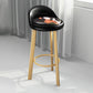 Contemporary Wood Stool Fabric Cushion in Matte Finish for Home