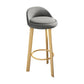 Contemporary Wood Stool Fabric Cushion in Matte Finish for Home