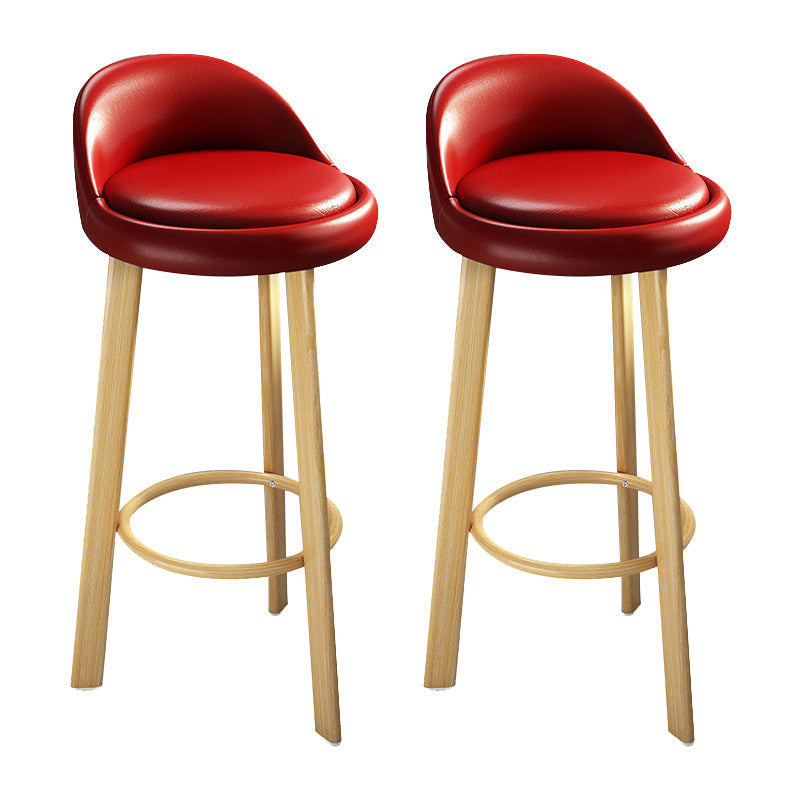 Contemporary Wood Stool Fabric Cushion in Matte Finish for Home