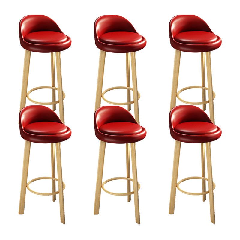 Contemporary Wood Stool Fabric Cushion in Matte Finish for Home