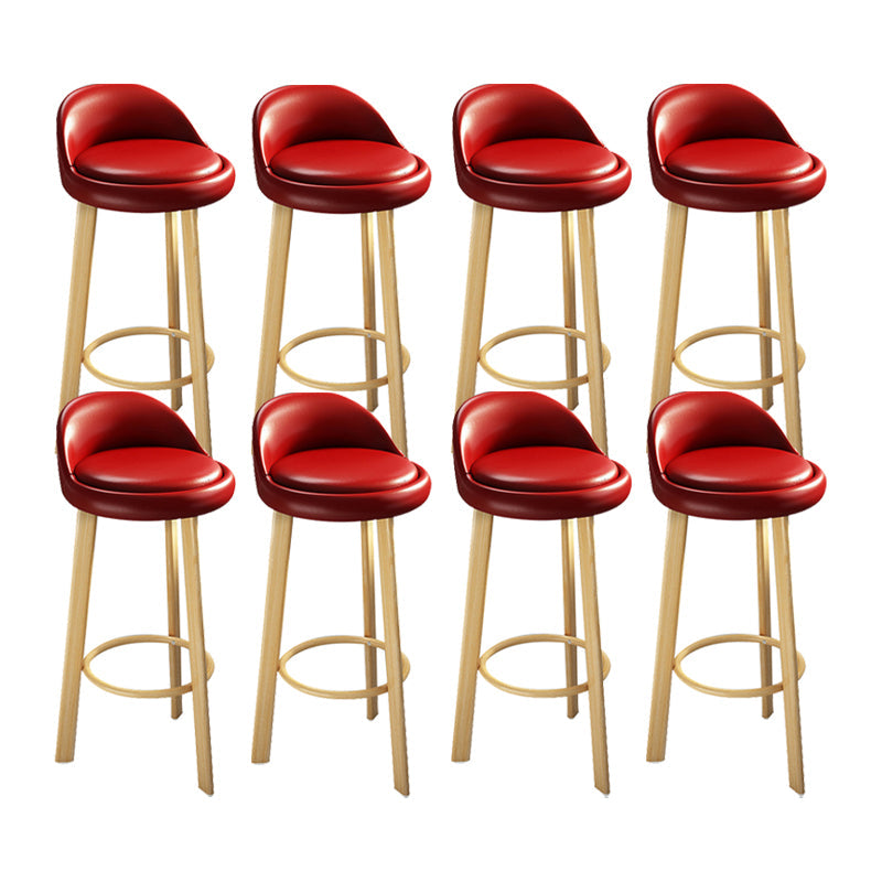 Contemporary Wood Stool Fabric Cushion in Matte Finish for Home