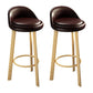 Contemporary Wood Stool Fabric Cushion in Matte Finish for Home