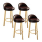 Contemporary Wood Stool Fabric Cushion in Matte Finish for Home