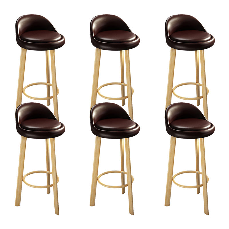 Contemporary Wood Stool Fabric Cushion in Matte Finish for Home
