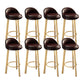 Contemporary Wood Stool Fabric Cushion in Matte Finish for Home