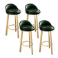 Contemporary Wood Stool Fabric Cushion in Matte Finish for Home
