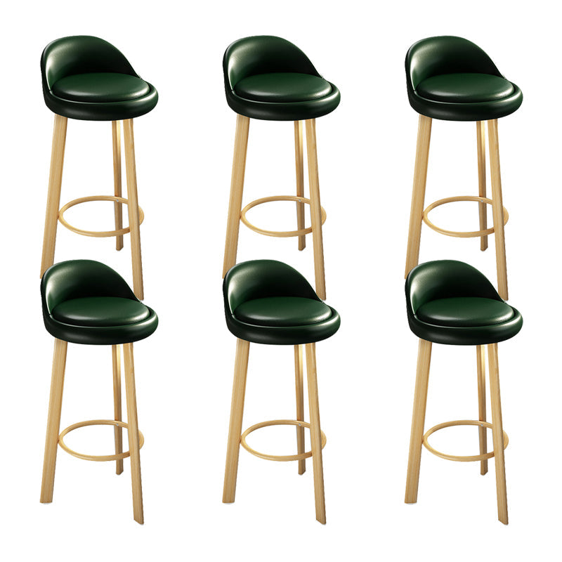 Contemporary Wood Stool Fabric Cushion in Matte Finish for Home
