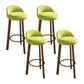 Contemporary Wood Stool Fabric Cushion in Matte Finish for Home