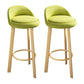 Contemporary Wood Stool Fabric Cushion in Matte Finish for Home