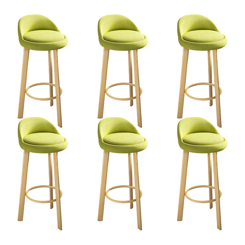 Contemporary Wood Stool Fabric Cushion in Matte Finish for Home