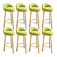 Contemporary Wood Stool Fabric Cushion in Matte Finish for Home