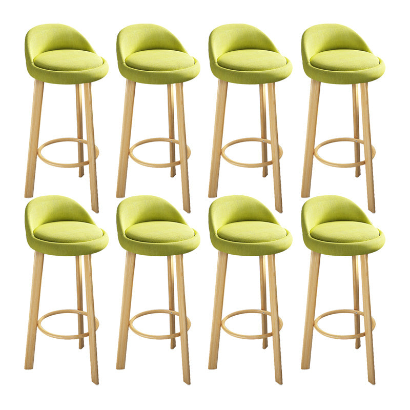 Contemporary Wood Stool Fabric Cushion in Matte Finish for Home