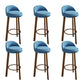 Contemporary Wood Stool Fabric Cushion in Matte Finish for Home