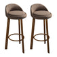 Contemporary Wood Stool Fabric Cushion in Matte Finish for Home