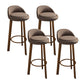 Contemporary Wood Stool Fabric Cushion in Matte Finish for Home