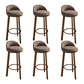 Contemporary Wood Stool Fabric Cushion in Matte Finish for Home