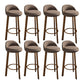 Contemporary Wood Stool Fabric Cushion in Matte Finish for Home