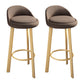 Contemporary Wood Stool Fabric Cushion in Matte Finish for Home