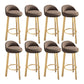 Contemporary Wood Stool Fabric Cushion in Matte Finish for Home