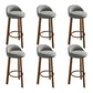 Contemporary Wood Stool Fabric Cushion in Matte Finish for Home