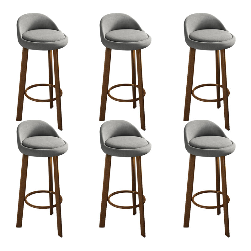 Contemporary Wood Stool Fabric Cushion in Matte Finish for Home