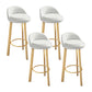 Contemporary Wood Stool Fabric Cushion in Matte Finish for Home