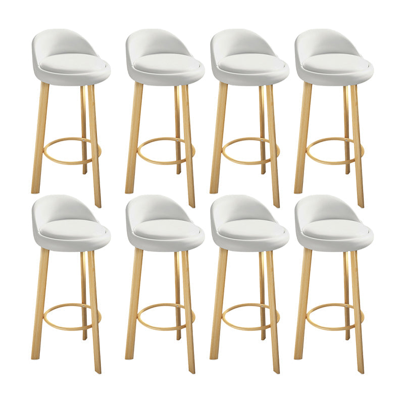Contemporary Wood Stool Fabric Cushion in Matte Finish for Home