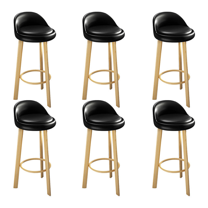Contemporary Wood Stool Fabric Cushion in Matte Finish for Home