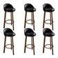 Contemporary Wood Stool Fabric Cushion in Matte Finish for Home