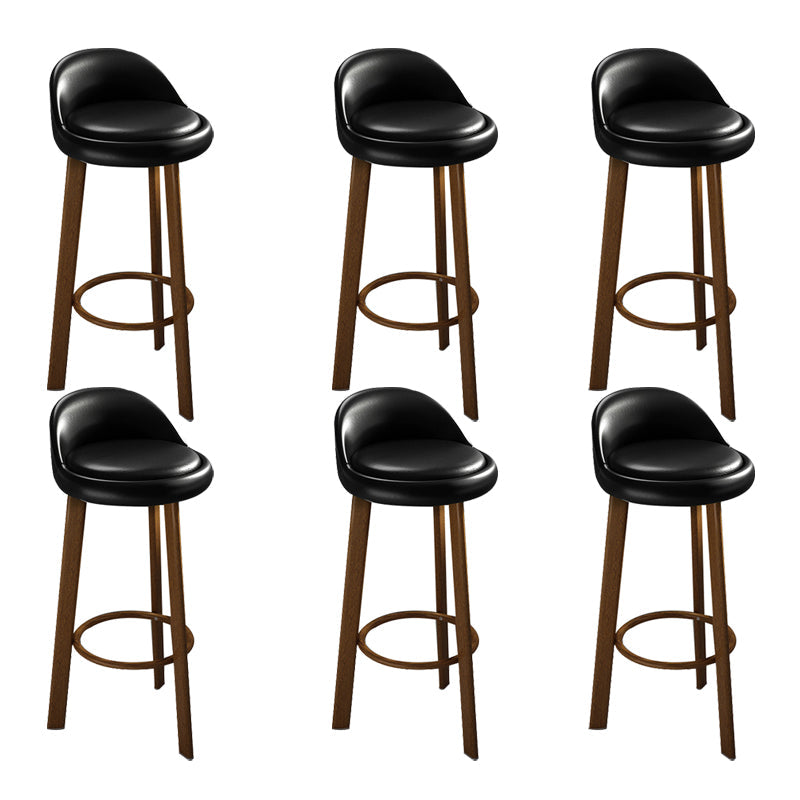 Contemporary Wood Stool Fabric Cushion in Matte Finish for Home